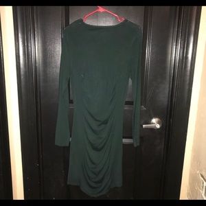Ruched sweater dress